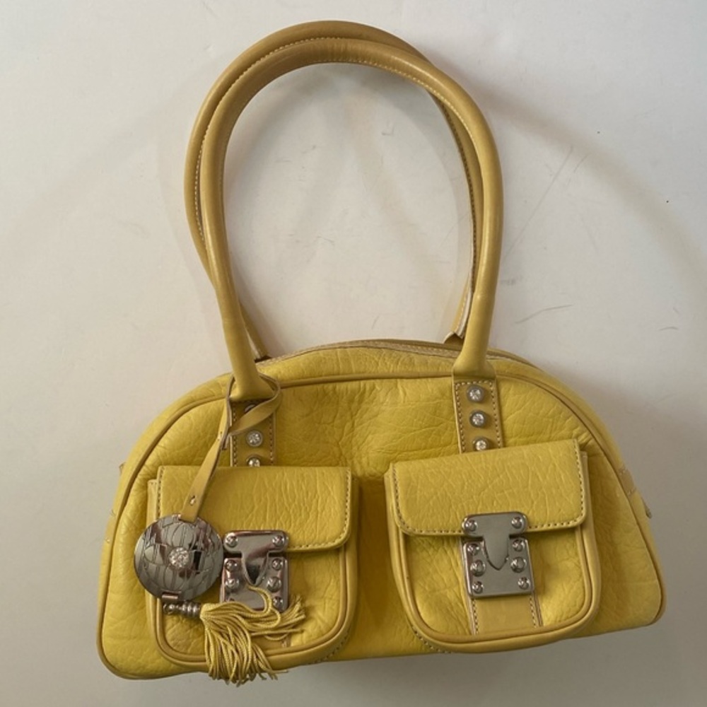 Cindy Says Couture Bag yellow/mustard leather made in Brazil